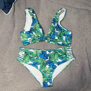 NWOT Shein Palm Leaves Bikini Size 2XL